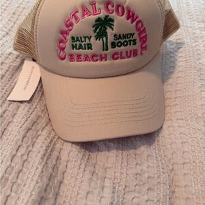 Coastal Cowgirl Tan Trucker Hat